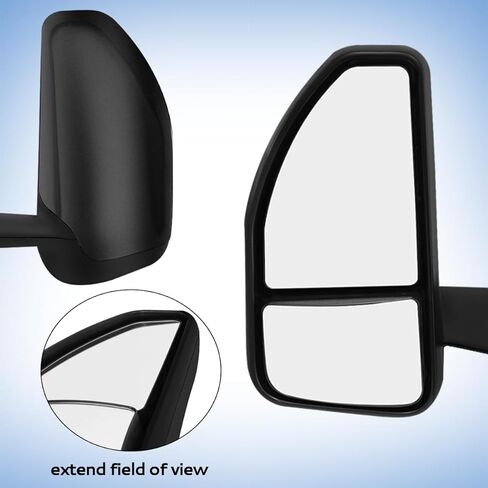 Hood Mirror Black Left Driver Side fit for 2023+ Peterbilt 579 Semi Trucks (Left) in Saudi Arabia