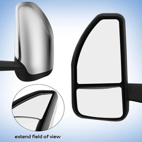 Hood Mirror Chrome Left Driver Side fit for 2023+ Peterbilt 579 Semi Trucks (Left) in Saudi Arabia
