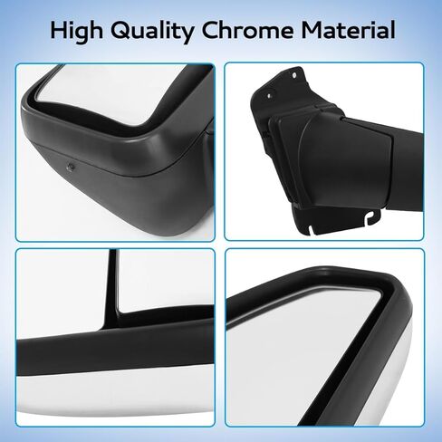 Hood Mirror Chrome Left Driver Side fit for 2023+ Peterbilt 579 Semi Trucks (Left) in Saudi Arabia