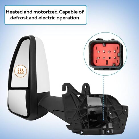 Hood Mirror Chrome Left Driver Side fit for 2023+ Peterbilt 579 Semi Trucks (Left) in Saudi Arabia
