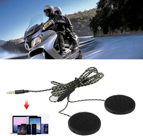 ZPSHYD Motorcycle Helmet Headset, Helmet Headphones, Helmet Speakers, Motorcycle Helmet Headset Speakers, Supports Hands-Free Calling with 3.5mm Plug, 1.2m Cable Length in Saudi Arabia