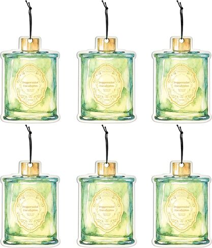 Candle Shaped Car Air Freshener, Hanging Paper, Peppermint, 6-Pack, 260 Days in Saudi Arabia