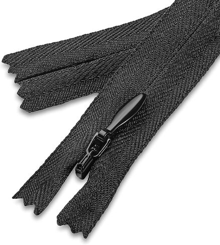 5 inch Invisible Zipper Black Non Separating Zipper Nylon Black Zipper Crafts 5" Zipper for Sewing in Kuwait