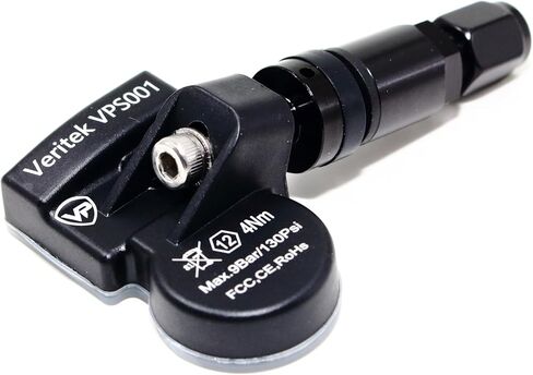 مجموعة من 4 أجهزة استشعار ضغط الإطارات Veritek VPS001 TPMS 315mhz لمازدا تحل محل BHA437140 BBM237140B FE0137140A مع سيقان صمام الألومنيوم الأسود in Kuwait