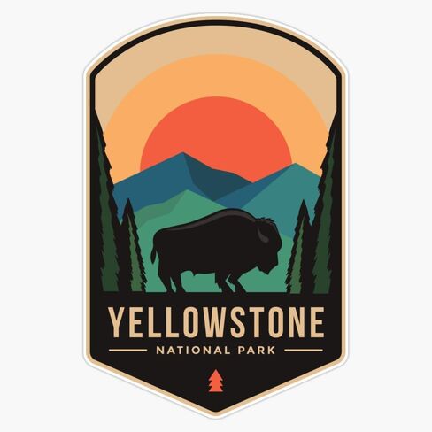Yellowstone National Park Sticker Bumper Sticker Vinyl Decal 5" in Kuwait