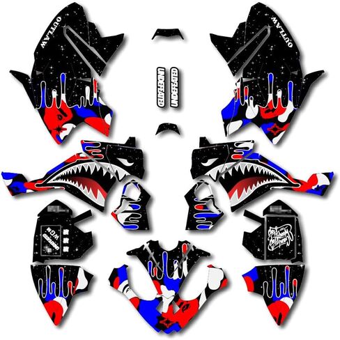USA Savage Graphics Kit Fits Polaris Outlaw 90 110 ATV Decal Kit in Kuwait