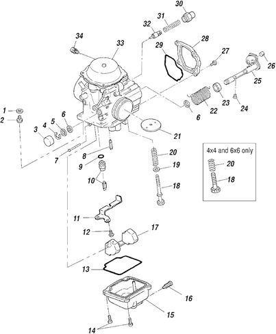 Polaris 3131519 Carburetor Ranger Limited EFI 500 425 6X6 2X4 2004-2005 in Kuwait