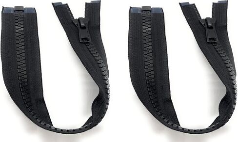 #10 Extra Heavy Duty Molded Vislon JN Zipper - Choose Your Length - Color Black - 2 Zippers Per Pack (Black - 30" inches) in Kuwait