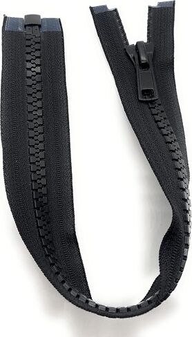 #10 Extra Heavy Duty Molded Vislon JN Zipper - Choose Your Length - Color Black - 2 Zippers Per Pack (Black - 30" inches) in Kuwait
