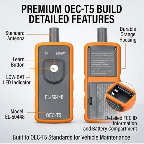 EL-50448 TPMS Relearn Tool for GM Series Vehicles, Tire Sensor Activation Reset, OEC-T5, Compatible with 2006-2024 Models in Saudi Arabia