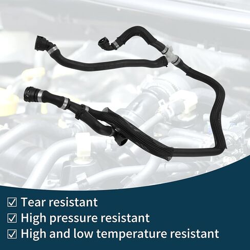 Radiator Hose Heater Hose No.17127623272 for BMW F15 Series X5 SDrive35i/xDrive35i 2014-2018 Rubber Coolant Hose Black 1 Pc in Kuwait