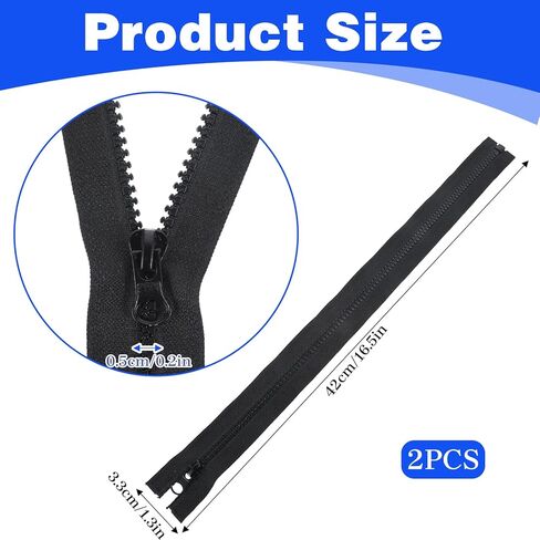 41 Pcs Zipper Repair Kit Black Separating Jacket Zippers Universal Replacement Slider Kit Metal Zippers Retainer Box Top Stop Bottom Replacement Zipper Fix Repair Tool for Jacket Coat Boot Backpack in Kuwait