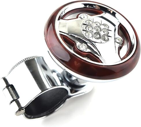 Steering Wheel Knob, Non-Slip Metal Power Assist Ball with Bearing, Easy Steering Assist Modification Accessories, Universal for Most Car Truck Boat (Peachblow Silver) in Saudi Arabia