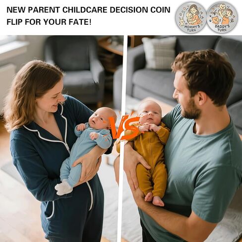 Funny New Parents Decision Coin, Double Sided Baby Gift for Mom Dad, Unique Baby Shower Pregnancy Gift for First Time Parents, Christmas Halloween Thanksgiving Gift(Cute-1Pcs) in Saudi Arabia
