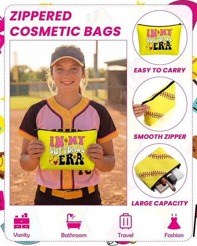 48 Pcs Softball Team Gifts for Women Include Cosmetic Bags Socks Bracelets and Cards for Teen Girls Players Coach in Kuwait