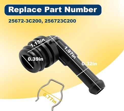 Thermostat Housing Bypass Nipple Compatible with Kia Sorento 3.3L 3.5L 2009 2010 2011 2012 2013 2014 2015 2016 2017 2018 Replace# 25672-3C200 in Kuwait