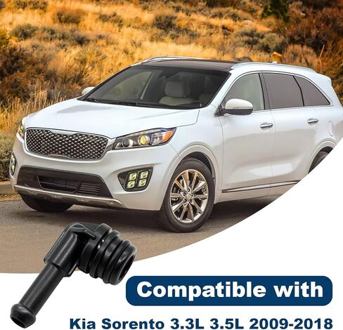 Thermostat Housing Bypass Nipple Compatible with Kia Sorento 3.3L 3.5L 2009 2010 2011 2012 2013 2014 2015 2016 2017 2018 Replace# 25672-3C200 in Kuwait