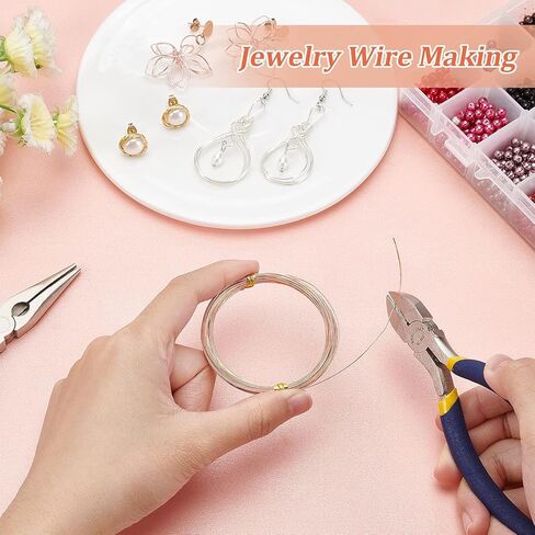 20 Feet Unplated Half Round Craft Wire 0.8x0.4mm Copper Bead String for Necklace Bracelet Beading Jewelry Making Supplies and Craft in Kuwait