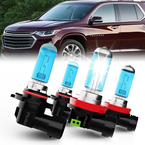 compatible with Subaru Forester 2014 2015 2016 2017 2018 Headlight Bulbs, 9005/HB3/H10 and H11/H8/H9 High/Low Beam Halogen Lights, Pack of 4 in Kuwait