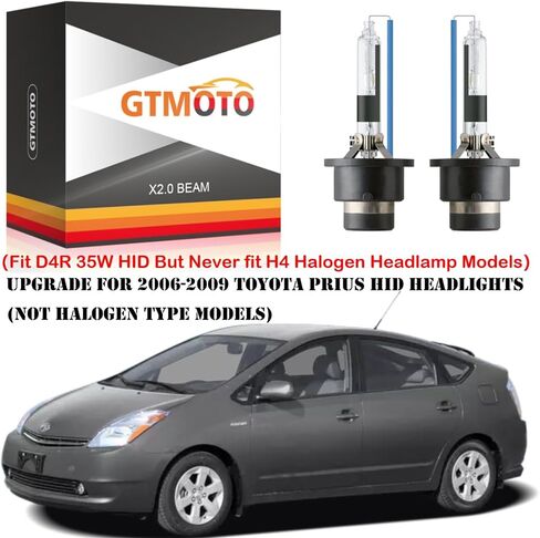 لمبة D4R HID لعام 2006 2007 2008 2009 المصابيح الأمامية Toyota Prius Xenon، 90981-20029 42406 66450 OE 35W مصباح أمامي، 8000K أبيض أزرق مصابيح Bixenon (لا تناسب H4 60/55W مصباح هالوجين أصفر خافت)، عبوتان in Kuwait