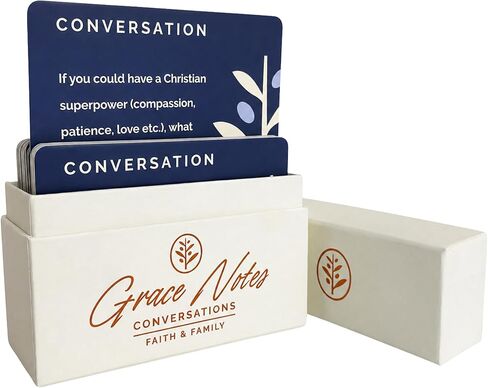 Grace Notes Conversations: Faith + Family – Christian Conversation Starter Cards for Families, 50 Faith-Based Discussion Cards, Christian, Dinner Table Questions, Family Game Night Conversation Cards in Kuwait