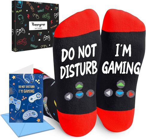 Gamer Gifts Teen Boys Men - Video Game Gifts, Gaming Socks Ideas, Gaming Socks for Adult, Kids in Saudi Arabia