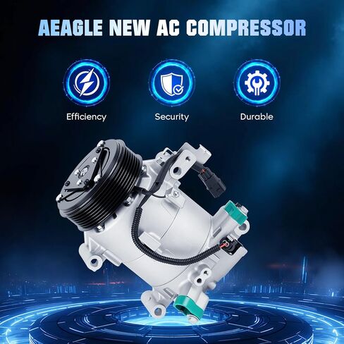 ضاغط مكيف هواء AEagle مع قابض تكييف هواء مناسب لسيارة Honda Civic 2016 2019 2.0L 2017-2018 2020-2021 Honda Civic 2.0L مستنشق طبيعيًا، مع ضاغط CVC، 7 بكرة أخدود in Kuwait