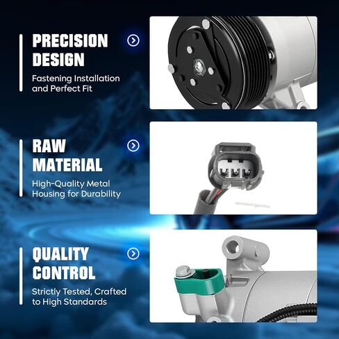 ضاغط مكيف هواء AEagle مع قابض تكييف هواء مناسب لسيارة Honda Civic 2016 2019 2.0L 2017-2018 2020-2021 Honda Civic 2.0L مستنشق طبيعيًا، مع ضاغط CVC، 7 بكرة أخدود in Kuwait