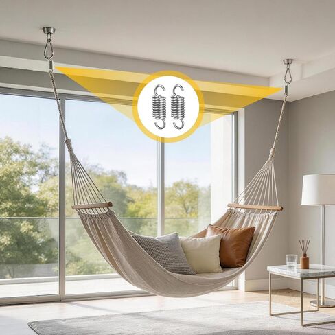 Suteck 700lbs Weight Capacity Heavy Duty Spring Hammock Egg Chair Spring Porch Swing Springs Hanging Chairs Suspension Swing Extension for Boxing Bag, Gym, Patio Swing Hanger 2 Pieces in Saudi Arabia