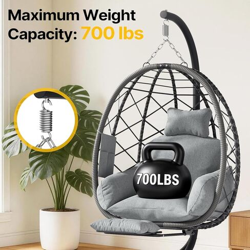 Suteck 700lbs Weight Capacity Heavy Duty Spring Hammock Egg Chair Spring Porch Swing Springs Hanging Chairs Suspension Swing Extension for Boxing Bag, Gym, Patio Swing Hanger 2 Pieces in Saudi Arabia
