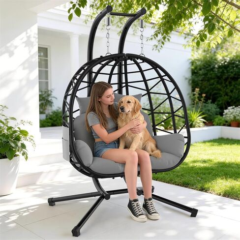 Suteck 700lbs Weight Capacity Heavy Duty Spring Hammock Egg Chair Spring Porch Swing Springs Hanging Chairs Suspension Swing Extension for Boxing Bag, Gym, Patio Swing Hanger 2 Pieces in Saudi Arabia