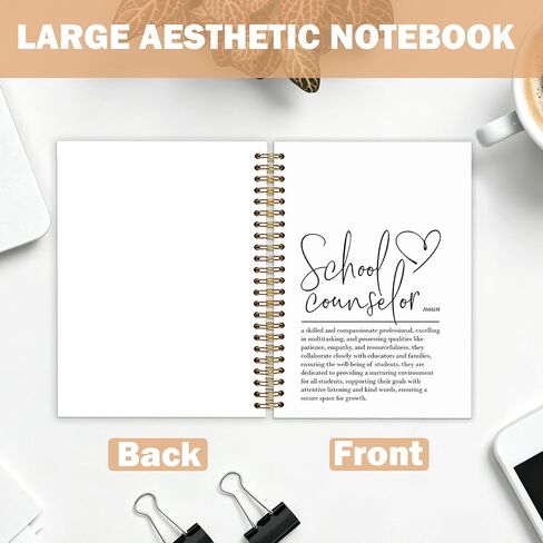 Gungjoeng School Counselor Gifts Notebook Journal for Women Men, Guidance Counselor Appreciation Gifts, Counseling Teacher Hardcover Spiral Notebook for Work Note Taking 5.5x8.3 in in Kuwait