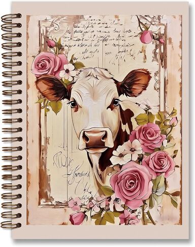 Dejfel Vintage Girl Horse Notebook Journal,Vintage Girl Horse Diary Gifts, Journaling Writing Pad for Women Work Office School Supplies, Spiral Notebook 5.5x8.3 in Kuwait