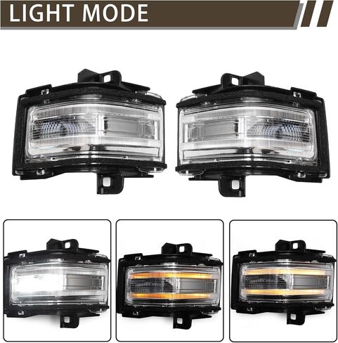 Driver and Passenger Side Door Towing Mirror Turn Signal Light Lamp Indicator for Ford F-150 F-250 F-350 F-450 F-550 2015-2024 Door Towing Mirror Indicator Lights Lamp LED Side in Kuwait