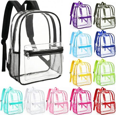 24-Pack Bulk Backpack for Kid, Bulk 17 inch Classic School Backpacks Lightweight Wholesale Back Packs for Back to School Outdoor Travel Gym Corporate Events Bag,12 Colors in Kuwait