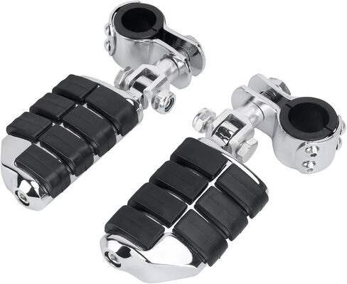 مساند قدم للدراجة النارية من Highway Pegs مع مجموعة مشابك تثبيت لمحرك 1 بوصة 1.25 بوصة متوافق مع Harley Touring Softail Dyna Sportster Road King Fat Bob Road Glide Street Glide Chrome in Kuwait