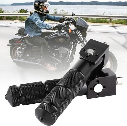 Watris Veiyi 2PCS Motorcycle Foot Pegs, Electric Motorcycle Pegs with 2 Mounting Screws, for Most Motorcycle Electric Car(Black) in Kuwait