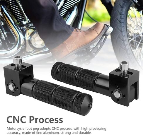 Watris Veiyi 2PCS Motorcycle Foot Pegs, Electric Motorcycle Pegs with 2 Mounting Screws, for Most Motorcycle Electric Car(Black) in Kuwait