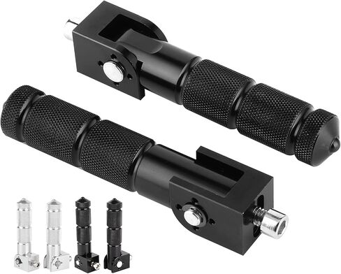Watris Veiyi 2PCS Motorcycle Foot Pegs, Electric Motorcycle Pegs with 2 Mounting Screws, for Most Motorcycle Electric Car(Black) in Kuwait