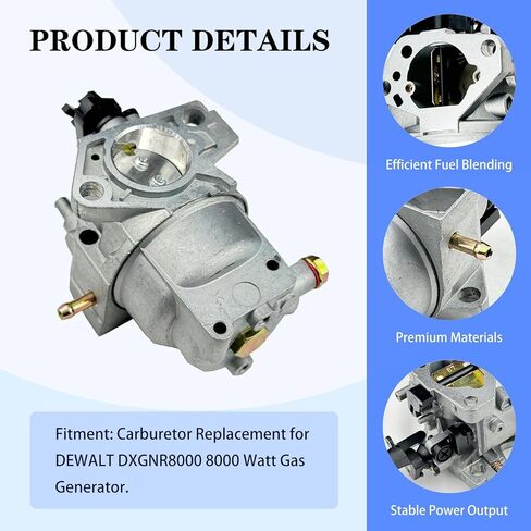 DXGNR8000 Carburetor Kit for Compatible with DE-WALT DG6000 6550 7000B DXGNR7000W Generator GP6500 Gas Generator 420cc 13HP Engine with Air filter Kit in Saudi Arabia