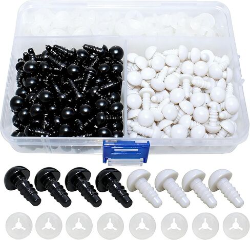 280Pcs Safety Eyes and Secure Washers - Thalinfayi 10mm Solid Plastic Safety Eyes Craft Eyes for Amigurumi Crochet, Animals Crafting Doll DIY Stuffies Working Supplies in Saudi Arabia