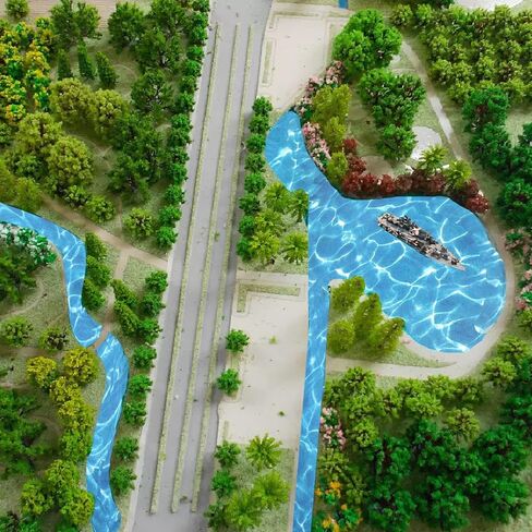 5pcs Artificial Water Effect Sticker Fake Ocean Self Adhesive Ripple Water Sticker for Miniature Train Village Model Diorama Dollhouse Landscape DIY Decoration in Saudi Arabia