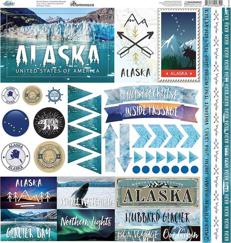 Reminisce Elements Cardstock Stickers 12"X12"-Alaska Cruise in Kuwait