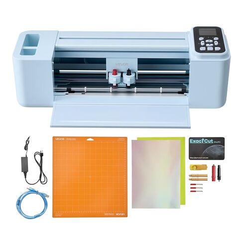 VEVOR Vinyl Cutting Machine, 12 in, Button and Screen Controlled Vinyl Cutter, 20000+ Built-in Design Resources, Compatible with Mac, Windows, Android and iOS, for Creating Customized Crafts Cards in Kuwait