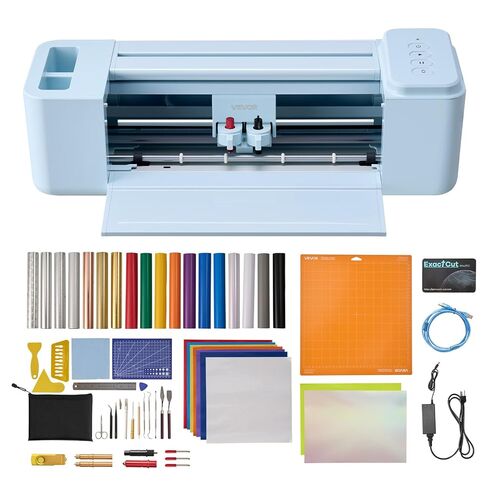 VEVOR Vinyl Cutting Machine, 12 in, Button and Screen Controlled Vinyl Cutter, 20000+ Built-in Design Resources, Compatible with Mac, Windows, Android and iOS, for Creating Customized Crafts Cards in Kuwait