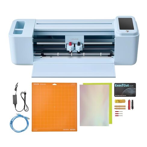 VEVOR Vinyl Cutting Machine, 12 in, Button and Screen Controlled Vinyl Cutter, 20000+ Built-in Design Resources, Compatible with Mac, Windows, Android and iOS, for Creating Customized Crafts Cards in Kuwait