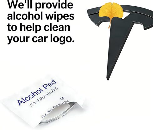 Model 3 / Y Badge Emblem - Front Hood Frunk Replacement Logo for Tesla Model 3 and Y -3D, ABS Emblem Matte Black in Kuwait