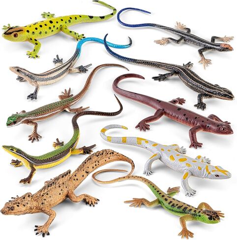 10PCS Crocodile Toys, Realistic Alligator Animal Toys for Kids, Include White Caiman, Crocodile, Alligator Figurines Cake Toppers Birthday Gift Party Favors for Boy in Kuwait