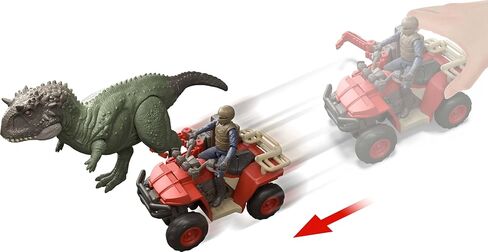مجموعة Mattel Jurassic World مع مركبة، ومجسم حركة بشري وديناصور، ومجموعة Capture Claw ATV، وميزات Catch & Launch لسرد القصص in Kuwait