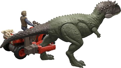 مجموعة Mattel Jurassic World مع مركبة، ومجسم حركة بشري وديناصور، ومجموعة Capture Claw ATV، وميزات Catch & Launch لسرد القصص in Kuwait
